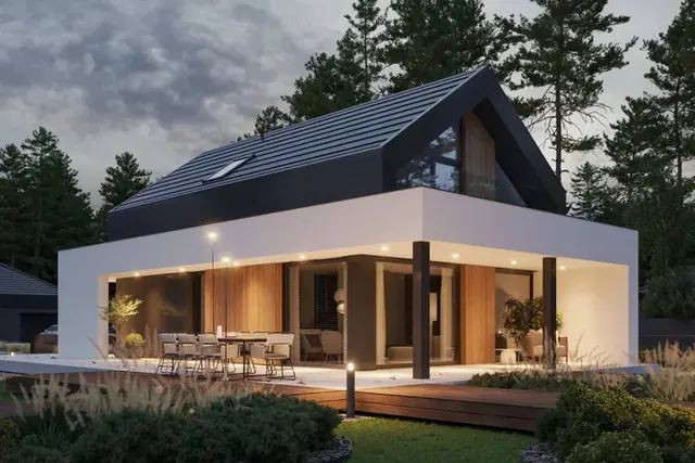 Patrový dům Aria 4+1 na klíč se dvěma podlažími, terasou a dispozicí pro rodinné bydlení